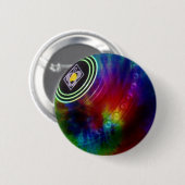 Gefärbte Krawatte Lawn Bowls, Button Abzeichen (Vorne & Hinten)