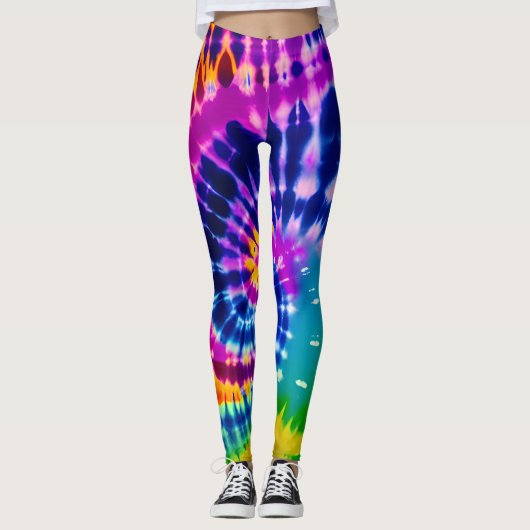 Gefärbte Krawatte Leggings (Vorderseite)
