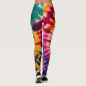 Gefärbte Krawatte Leggings (Rückseite)