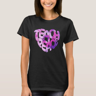 Gefärbte Krawatte Lehren Friedensherz Inspiration T-Shirt