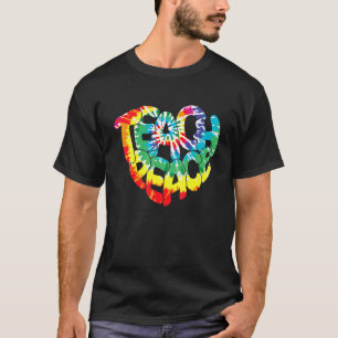 Gefärbte Krawatte Lehren Friedensherz Inspiration  T-Shirt
