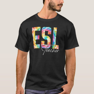 Gefärbte Krawatte Lehrerin zurück an die Schule T-Shirt