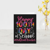 Gefärbte Krawatte Leopard glücklich 100. Schultag Karte (Gelbe Blume)