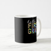 gefärbte Krawatte Leopard Hallo Tor Kaffeetasse (VorderseiteRechts)