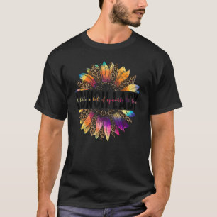 Gefärbte Krawatte Leopard Sonnenblumen Mittagessen T-Shirt