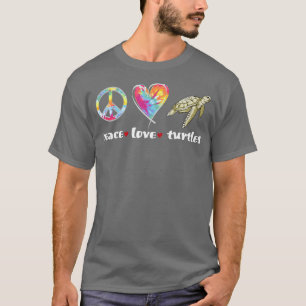 Gefärbte Krawatte Liebe-Schildkröten T-Shirt