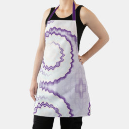Gefärbte Krawatte Lila violett weißer Swirt Funky  Schürze