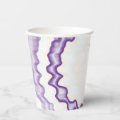 Gefärbte Krawatte lila, wirbelloses Retromuster Pa Pappbecher (Vorderseite)