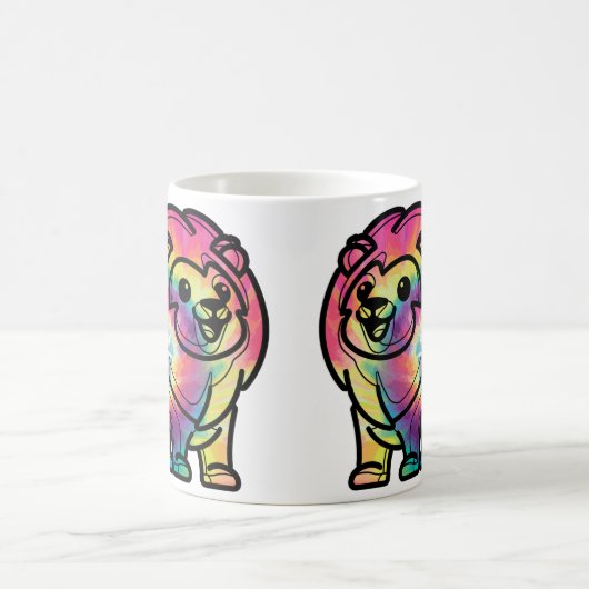 Gefärbte Krawatte Lion Kaffeetasse (Mittel)