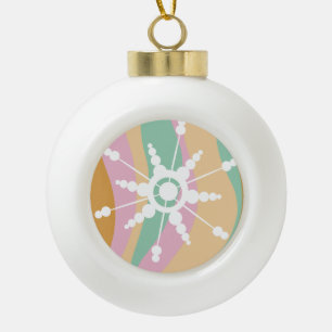 Gefärbte Krawatte Liquid Retro Groovy Weihnachten  Keramik Kugel-Ornament