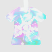 Gefärbte Krawatte Liquid Retro Groovy Weihnachten  Ornament (Rückseite)