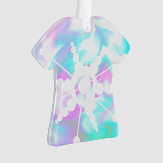 Gefärbte Krawatte Liquid Retro Groovy Weihnachten  Ornament (Vorderseite)