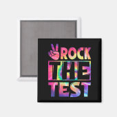 Gefärbte Krawatte löst den Testglückslehrer lo Magnet (Vorderseite/Rückseite)