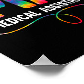 Gefärbte Krawatte Ma Medical Istant Nurse Stethosc Poster (Ecke)