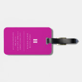 Gefärbte Krawatte Magenta Gepäckmarke Gepäckanhänger (Rückseite horizontal)