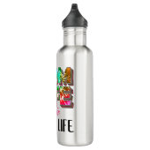 Gefärbte Krawatte Mama Das Leben ist das beste Leb Edelstahlflasche (Rechts)