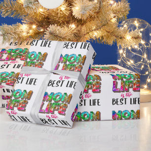 Gefärbte Krawatte Mama Das Leben ist das beste Leb Geschenkpapier