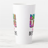 Gefärbte Krawatte Mama Das Leben ist das beste Leb Milchtasse (Vorderseite)