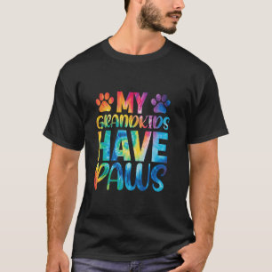 Gefärbte Krawatte Meine Enkel haben Paws Funny Dog T-Shirt