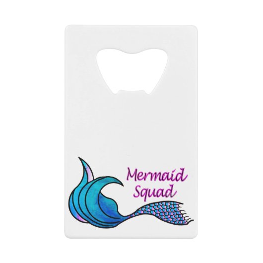 Gefärbte Krawatte Mermaid Geldbeutel Flaschenöffner (Vorderseite)
