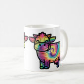Gefärbte Krawatte Milchkühe Kaffeetasse (VorderseiteRechts)