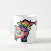 Gefärbte Krawatte Milchkühe Kaffeetasse (Vorderseite Links)