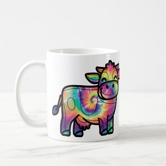 Gefärbte Krawatte Milchkühe Kaffeetasse (Links)