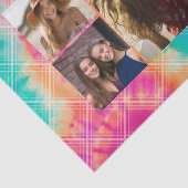 Gefärbte Krawatte mit 3 Fotos - Seidenpapier (Ausschnitt)