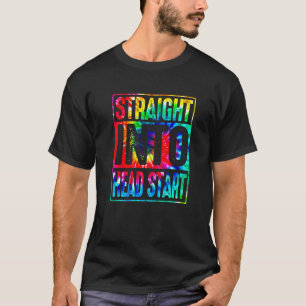 Gefärbte Krawatte mit Regenbogen direkt in den Kop T-Shirt