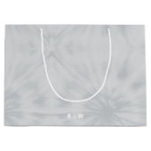 Gefärbte Krawatte | Modernes Minimalistisch-Grau-M Große Geschenktüte (Vorderseite)