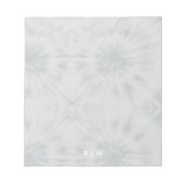 Gefärbte Krawatte | Modernes Minimalistisch-Grau-M Notizblock (Vorderseite)