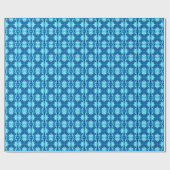 Gefärbte Krawatte Muster in Indigo und Eisblau Geschenkpapier (Flach)
