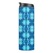 Gefärbte Krawatte Muster in Indigo und Eisblau Thermosbecher (Nach rechts gedreht)