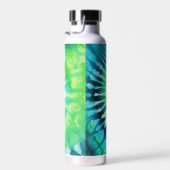 Gefärbte Krawatte Muster Limon Aqua Aquamarin - in Trinkflasche (Rechts)