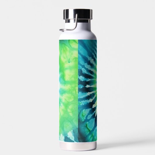 Gefärbte Krawatte Muster Limon Aqua Aquamarin - in Trinkflasche (Rechts)