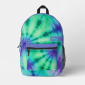 Gefärbte Krawatte Muster Meeresblau Türkis - indiv Bedruckter Rucksack (Vorderseite)