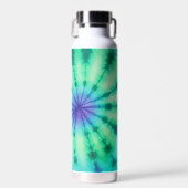 Gefärbte Krawatte Muster Meeresblau Türkis - indiv Trinkflasche (Vorne)