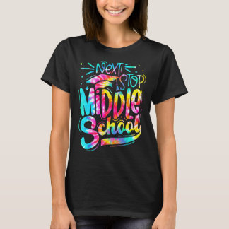 Gefärbte Krawatte Nächster Stopp Mittelschule 5. K T-Shirt