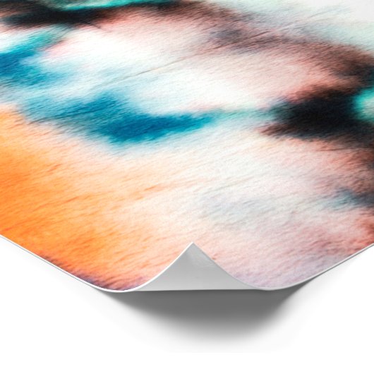 Gefärbte Krawatte Nahtloses Muster. Ethnisch Abstr Poster (Ecke)