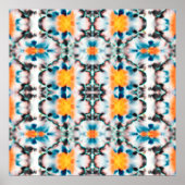 Gefärbte Krawatte Nahtloses Muster. Ethnisch Abstr Poster (Vorne)