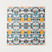 Gefärbte Krawatte Nahtloses Muster. Ethnisch Abstr Wandteppich (Vorderseite (Horizontal))