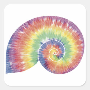 Gefärbte Krawatte Nautilus Muschel Sticker