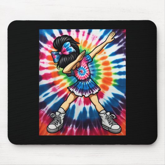 Gefärbte Krawatte Niedlich Dabbing Cheerleader Dan Mousepad (Vorne)