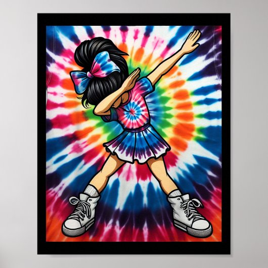 Gefärbte Krawatte Niedlich Dabbing Cheerleader Dan Poster (Vorne)
