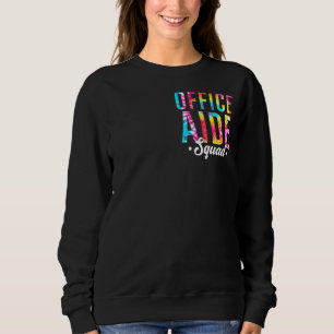Gefärbte Krawatte Office Aide Squad Pocket Office Sweatshirt