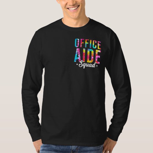 Gefärbte Krawatte Office Aide Squad Pocket Office T-Shirt (Vorderseite)