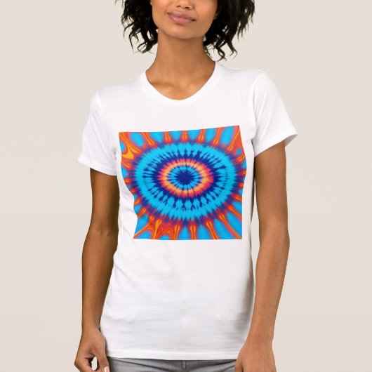 Gefärbte Krawatte Orange & Blue T - Shirt (Vorderseite)