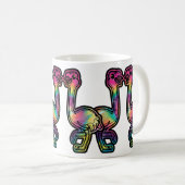 Gefärbte Krawatte Ostrich Kaffeetasse (VorderseiteRechts)