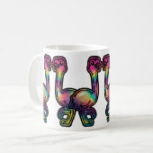 Gefärbte Krawatte Ostrich Kaffeetasse (Vorderseite Links)