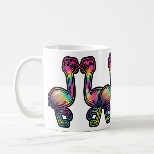 Gefärbte Krawatte Ostrich Kaffeetasse (Links)